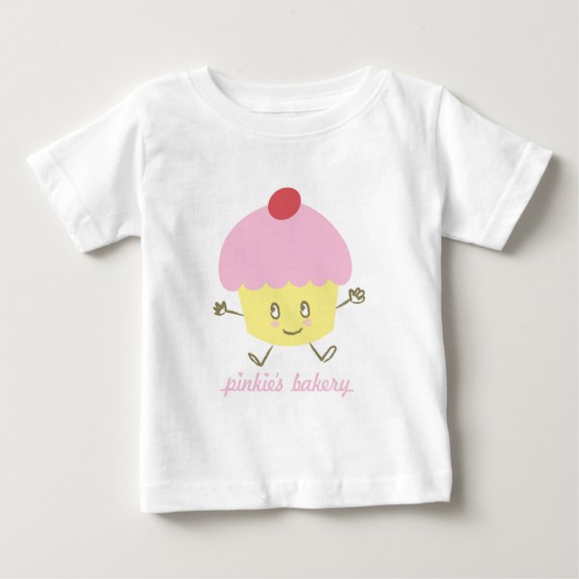 Pinkies T-tröja för spädbarn för bagerimuffin Tee (Framsida)