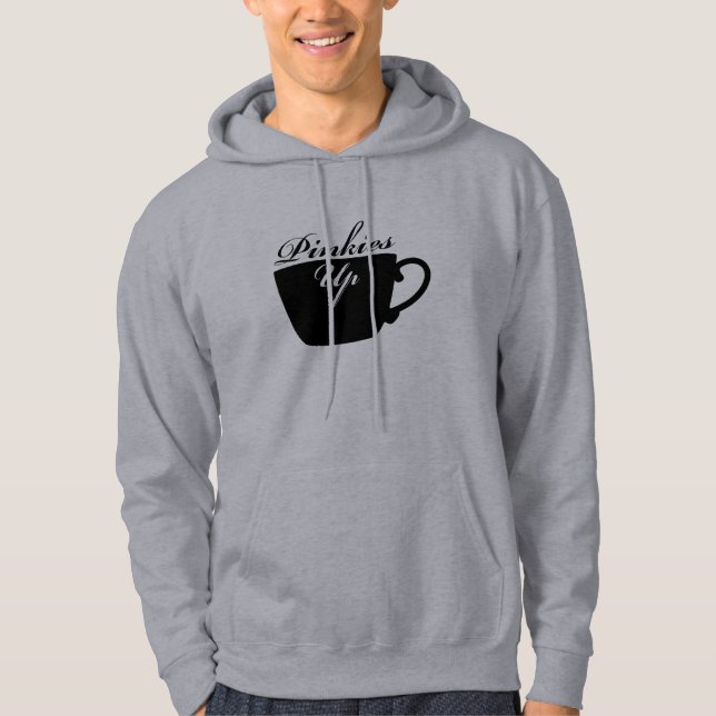 Pinkies Up tekopphoodien Sweatshirt Med Luva (Framsida)
