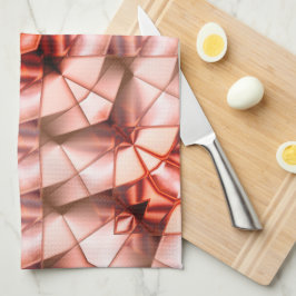 Pinkish gigantic "pearly Blommor", digital tecknin Kökshandduk