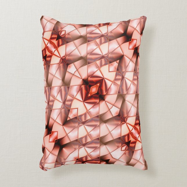 Pinkish gigantic "pearly Blommor", digital tecknin Prydnadskudde (Framsidan(Vertikal))