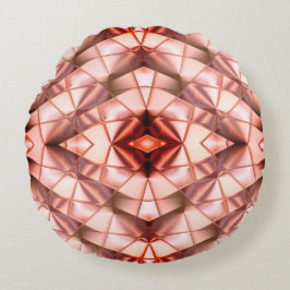 Pinkish gigantic "pearly Blommor", digital tecknin Rund Kudde