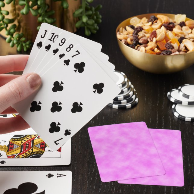 Pinkish Lila Skapat Clouds Abstrakt Art Mönster Casinokort (På plats)