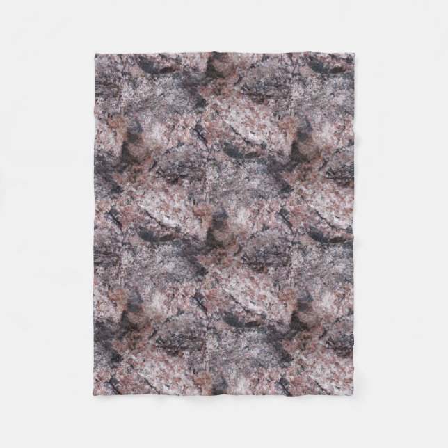 Pinkish naturstenstruktur fleecefilt (Framsidan)