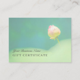 © Pinkish White Lotus Greenery Gift Certificate Rabattkort