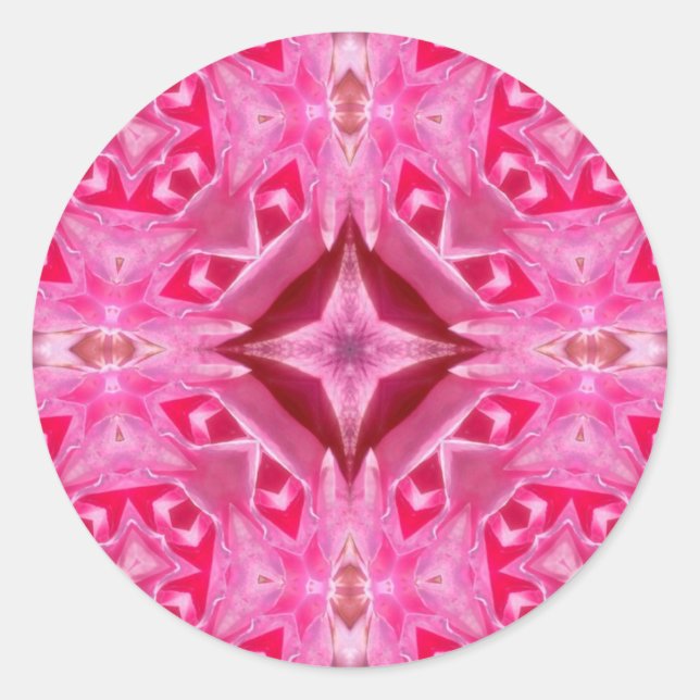 Pinklove-dekal Runt Klistermärke (Framsida)