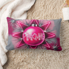 Pinkmas – Neon Holiday Pop Art Lumbarkudde