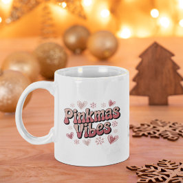 Pinkmas-stämning | Söt, flickig rosa jul Kaffemugg