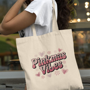 Pinkmas Vibes   Söt Rosa Jul Tygkasse