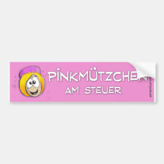 Pinkmützchen am Steuer Bildekal