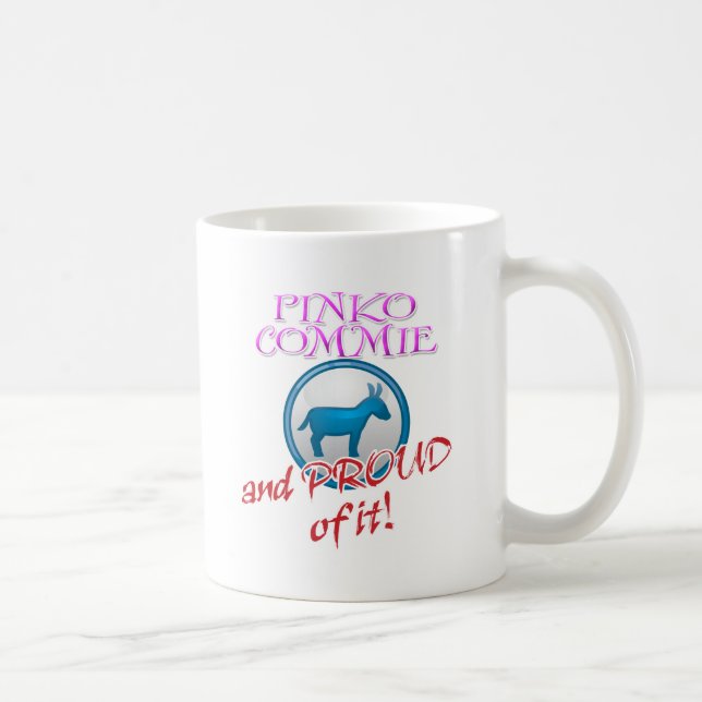 PinkoCommie och stolt av det! Kaffemugg (Höger)