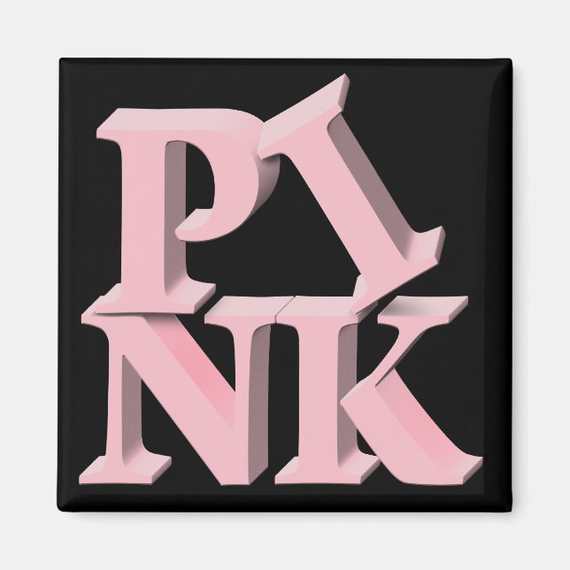 PinkonBlack Breast Cancer Awareness Magnet (Framsidan)