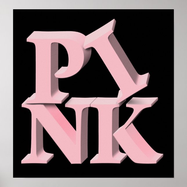 PinkonBlack Breast Cancer Awareness Poster (Framsidan)