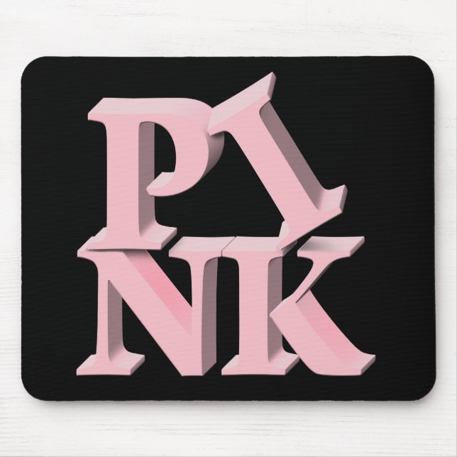PinkonBlack bröstcancermedvetenhet Musmatta (Framsidan)