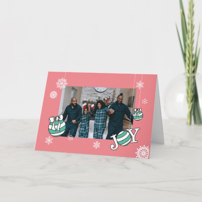 PinkOrnament - julkort onlineJul Kort (Framsida)