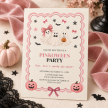 Pinkoween Coquette Halloween-fest inbjudan