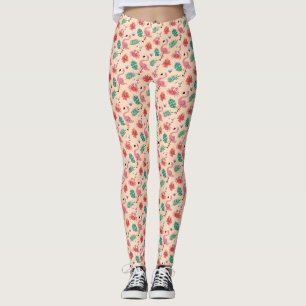 PinkPink Flamingo Sommar Tropical Mönster-23123 Leggings
