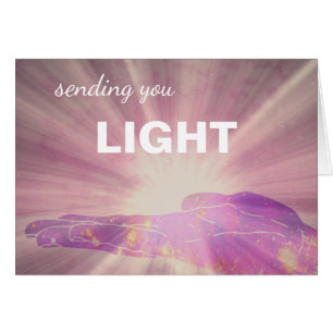 *~* Pinks & Lavenders Healing Energy Sending Light Hälsningskort