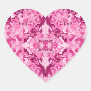 Pinks på Pinks Hjärtformat Klistermärke