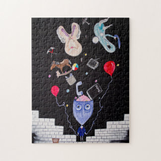 Pinks vägg - pussel