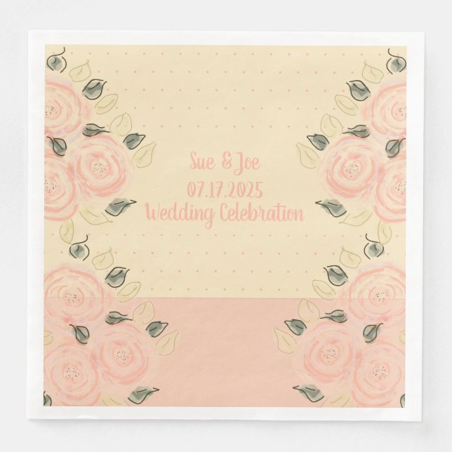 Pinks with Polka dots Pappersservett (Framsida)