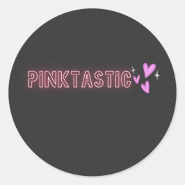 PINKTASTIK Sött Rosa Feminint Estetiskt Utseende Runt Klistermärke