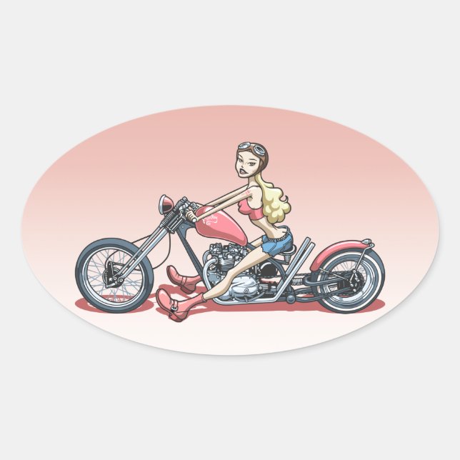 Pinky 614 ovalt klistermärke (Framsida)