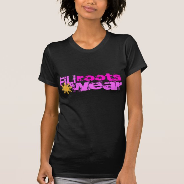 pinky blk-damer för filirootswear t-shirt (Framsida)