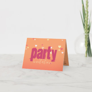 Pinky Blush Party Inbjudningskort
