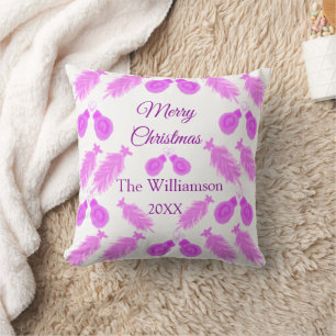Pinky christmas retro add namn text year klockor t kudde