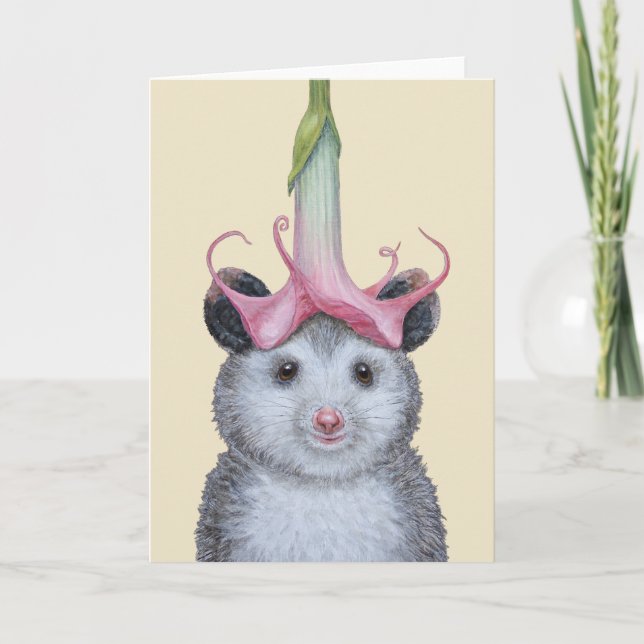 Pinky det opossum-kort kort (Framsida)