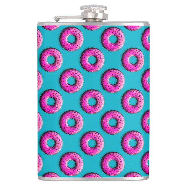 Pinky Donut med färgstarka sprinkler + dina idéer Fickplunta (Framsidan)