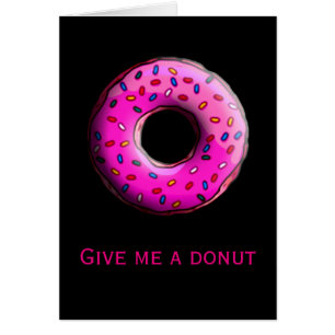 Pinky Donut med färgstarka sprinkler + dina idéer Hälsningskort