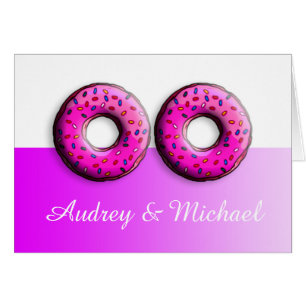 Pinky Donut med färgstarka sprinkler + dina idéer Hälsningskort