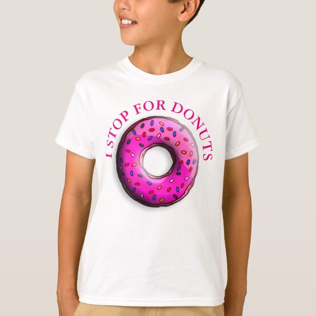 Pinky Donut med färgstarka sprinkler + dina idéer Tee (Framsida)