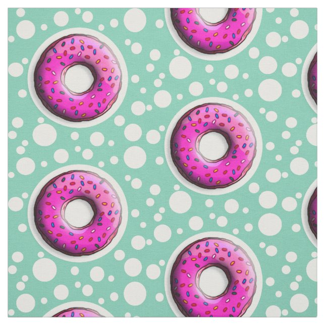 Pinky Donut med färgstarka sprinkler + dina idéer Tyg (Provkarta)