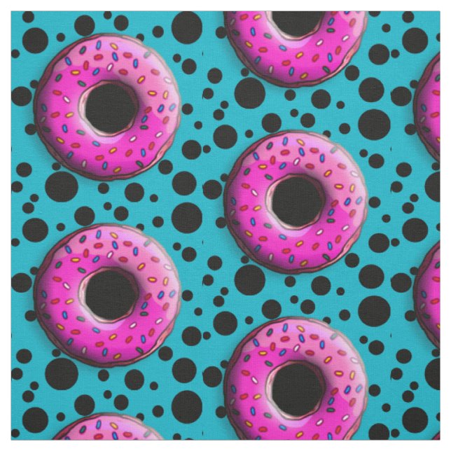 Pinky Donut med färgstarka sprinkler + dina idéer Tyg (Provkarta)