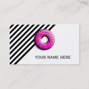 Pinky Donut med färgstarka sprinkler + dina idéer Visitkort