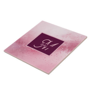 Pinky Flicka Feminina abstrakta marmorerade Gnistr Kakelplatta