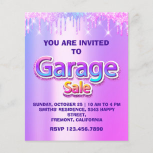 Pinky för Yard Sale Garage Sale Holograph Drips Flygblad