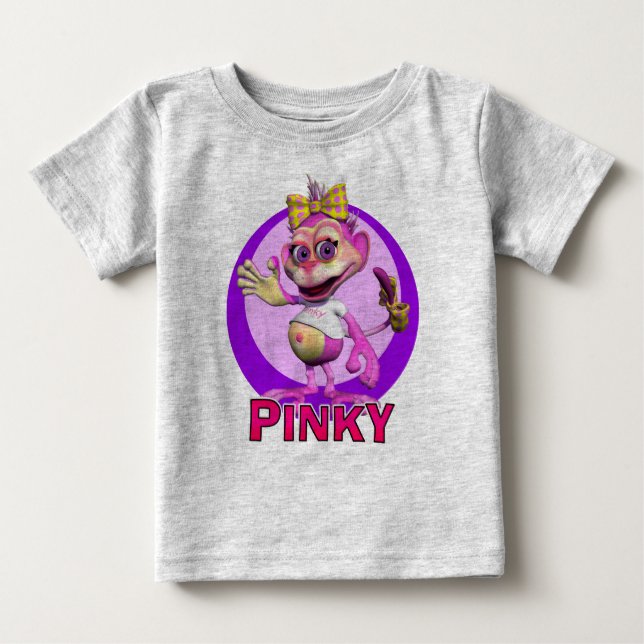 Pinky GiggleBellies apan T-shirt (Framsida)