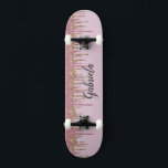 Pinky Glitter Skateboard<br><div class="desc">Anpassa enkelt den här anpassningsbarnas rosa faux glitter-skateboard. En underbar gåva till vilken skater som helst. INTE FAKTISKT GLITTER</div>