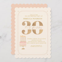 Pinky Guld 30års födelsedag Cake Party