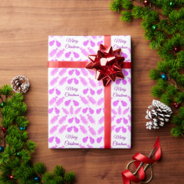 Pinky jul retro lägg till namn text år klockor tre presentpapper