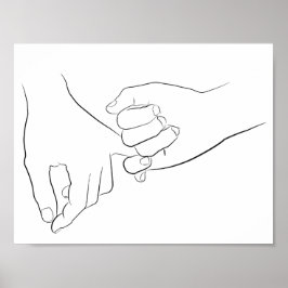 Pinky Lomise Minimal Line Art Cute Simple-Trendig Poster