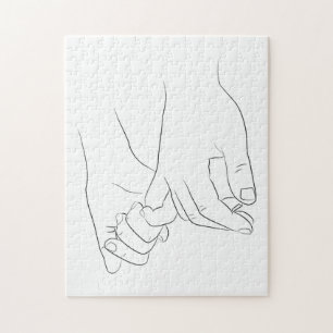 Pinky Lomise Minimal Line Art Cute Simple-Trendig Pussel