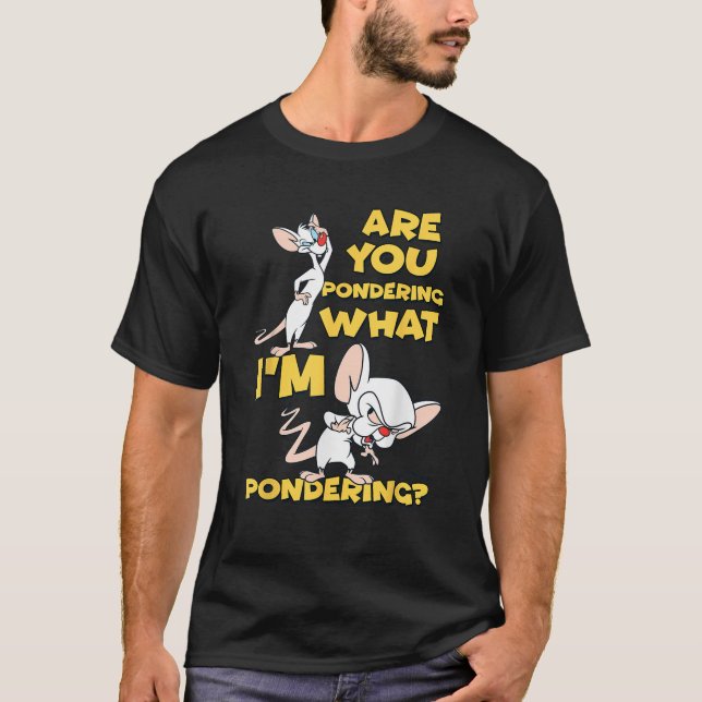 Pinky och Brain Ponding T Shirt (Framsida)
