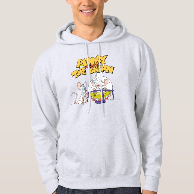 Pinky och hjärnan | Laboratorievetenskap Hoodie (Framsida)