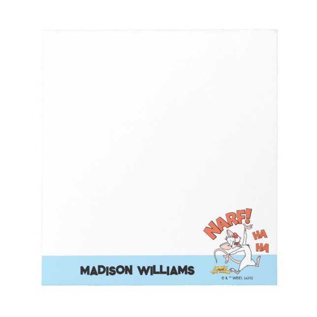 Pinky och hjärnan | Pinky "Narf!" Anteckningsblock (Framsida)