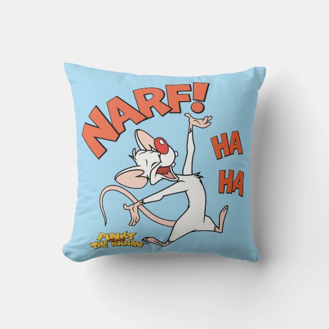 Pinky och hjärnan | Pinky "Narf!" Kudde (Framsida)