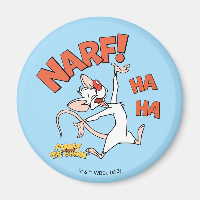 Pinky och hjärnan | Pinky "Narf!" Magnet (Framsidan)